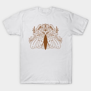 Gold Moth Folk Art T-Shirt